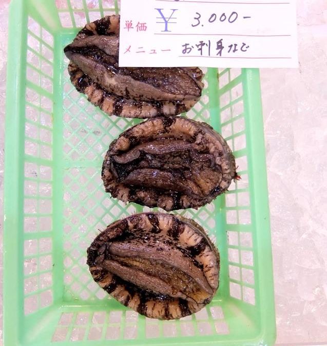 4/2(月)鳥取港海鮮市場かろいち：「活モサエビ」「黒アワビ」を販売！